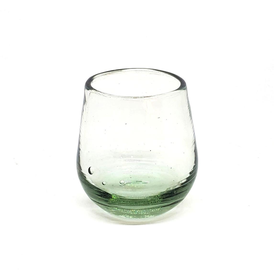 MEXICAN GLASSWARE / Clear 6 oz Roly Poly Glasses (set of 6) / Our Clear Blown Glasses are individually handcrafted from recycled glass, making each of them unique works of art.